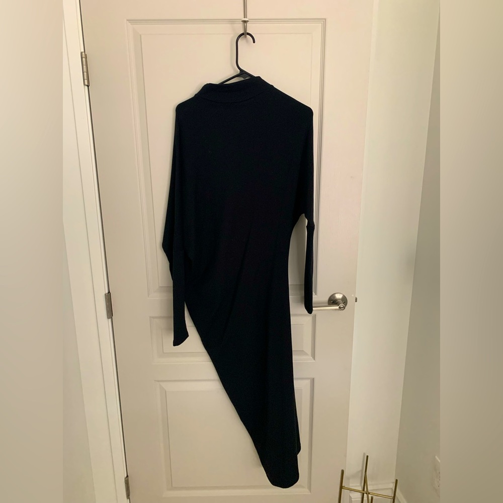 Marcella NY Gaia dress, black, size small .  Slit in back , midi